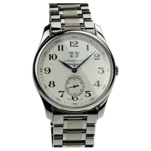 LONGINES Mechanical mechanism, waterproof men's watch, beige dial, case stainless steel, watch strap, 30meter, 40mm