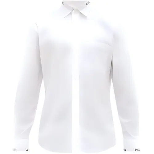 Burberry Shirts Men's White Pointed Collar Moderate Shirt