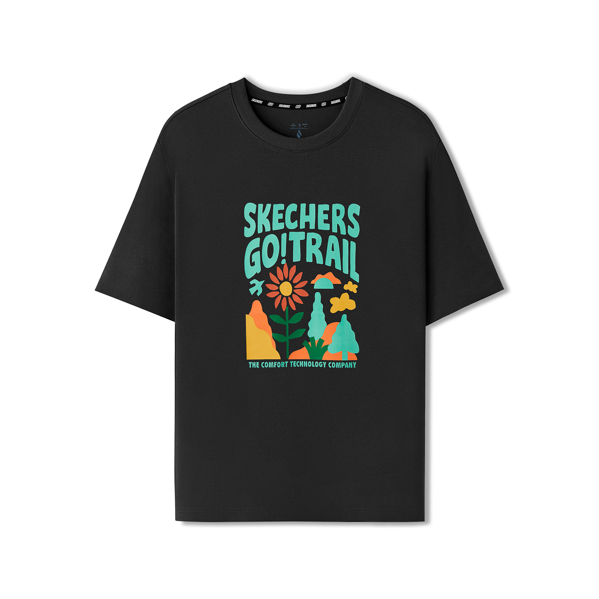 Футболка Skechers с принтом (разноцветная)