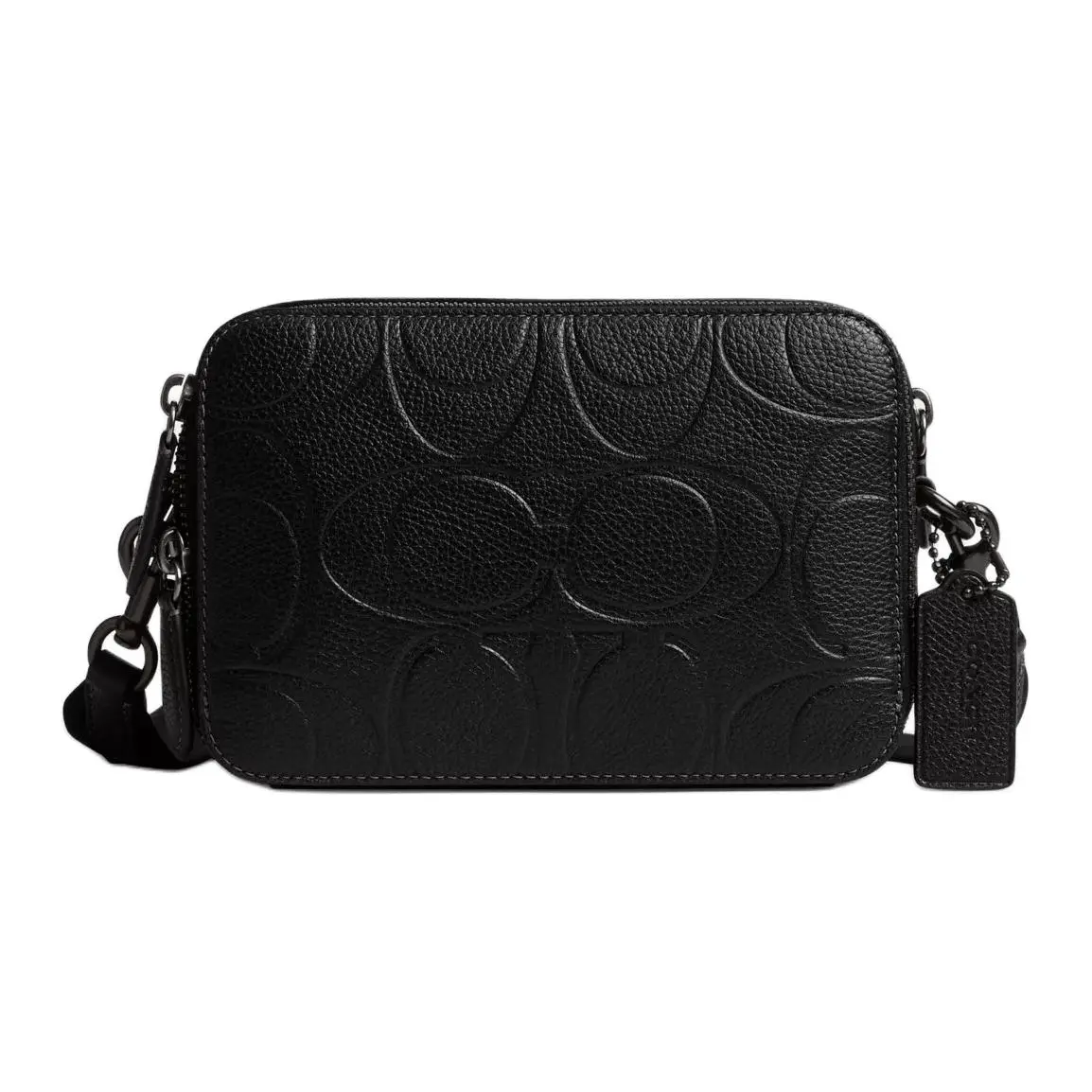COACH Charter Cow Leather Shoulder Bag Small Men's Black