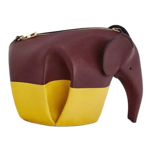 LOEWE Cow Leather Shoulder Bag, Crossbody Bag Women's Brown/Yellow