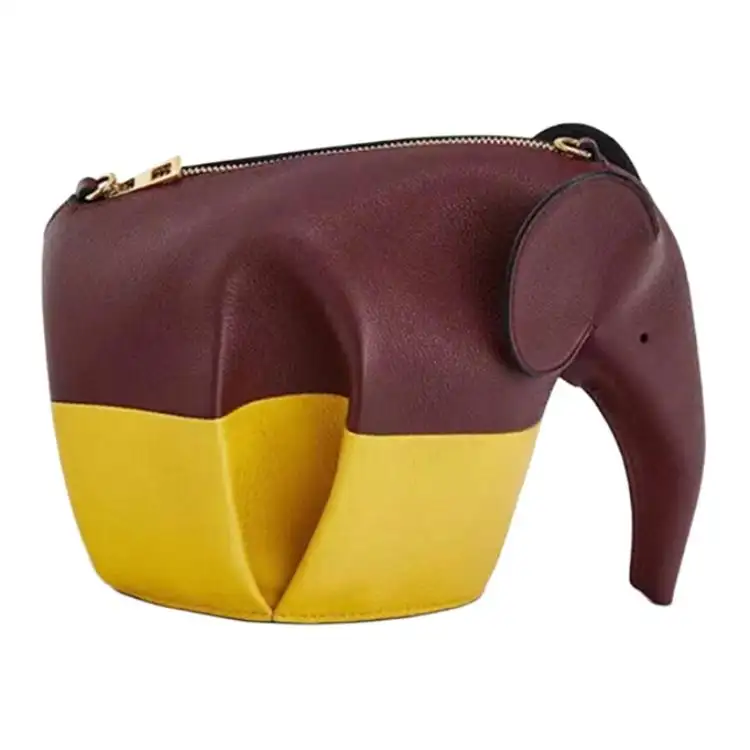 LOEWE Cow Leather Shoulder Bag, Crossbody Bag Women's Brown/Yellow