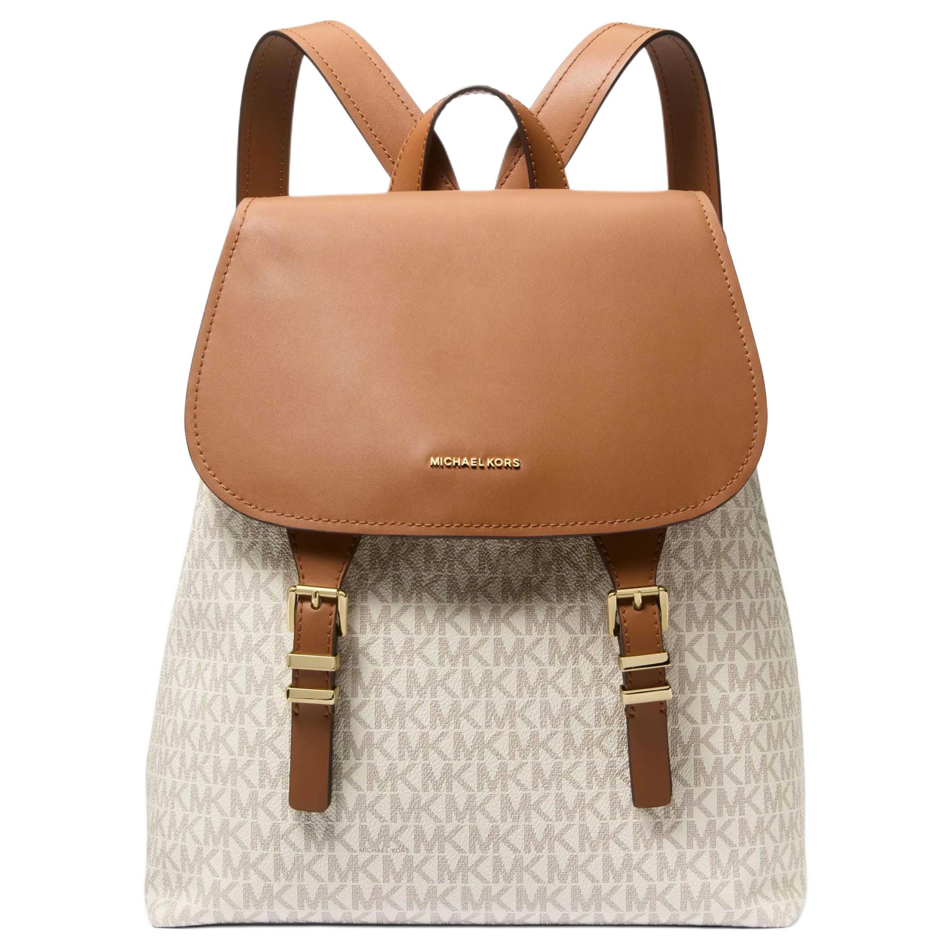 Женский рюкзак MICHAEL KORS Quinn (бело-коричневый)