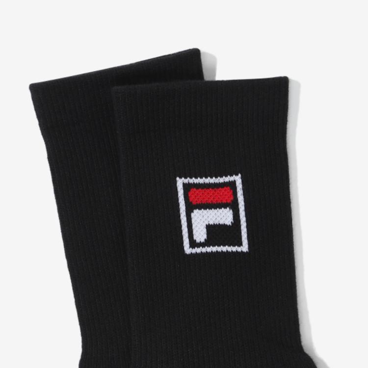 FILA Crew Socks Unisex 1 Pack Black