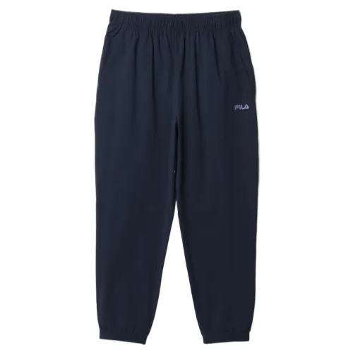FILA Knitted Sweatpants Men's Blue Moderate Straight Fit Pants