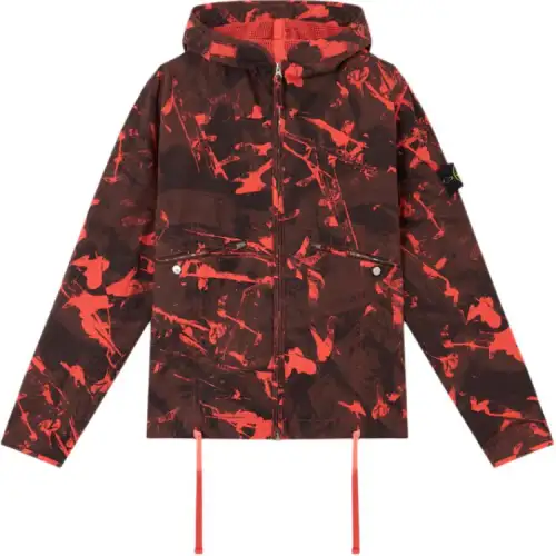 STONE ISLAND Jackets & Coats Men's Black Red