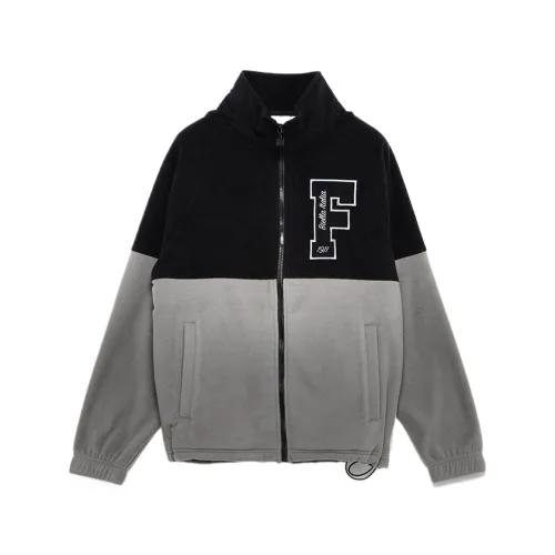 FILA Velvet Jackets Men's Gray Stand Collar Moderate