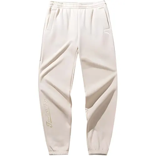Anta Life Collection Sports Minimalist Style Elastic Cuff Fleece Lined Casual Pants Women's