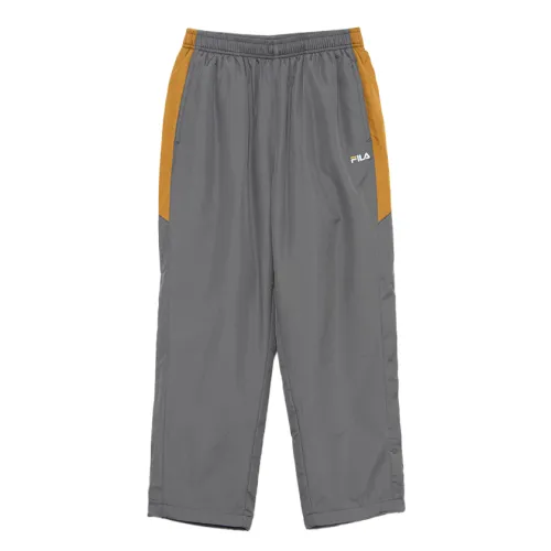 FILA Casual Pants Men's Gray Moderate Straight Fit Pants