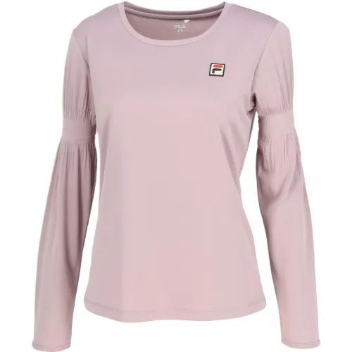 FILA Tennis Tops Women's Pink Crew Neck Moderate