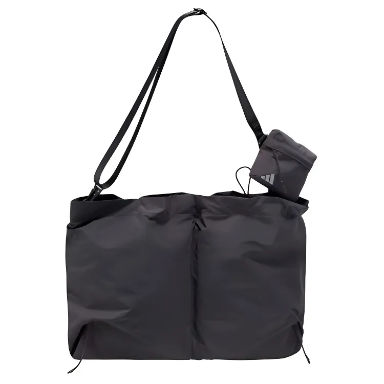 Adidas Recycled Polyester Shoulder Bag Regular Unisex Carbon Black