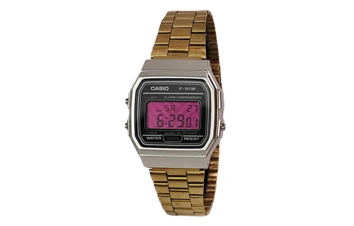 CASIO Custom Collection Quartz Movement Stainless Steel Strap Watch Men's Watches Black Dial