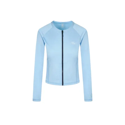FILA Jackets Women's Blue Crew Neck Moderate Other