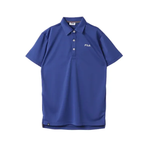 FILA Golf Shirts Men's Blue Lapel Moderate