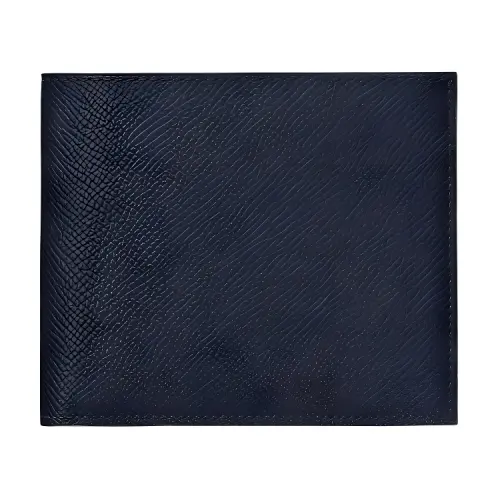 HERMES MC² Euclide Epsom Leather Wallet Unisex 76 Bleu Indigo