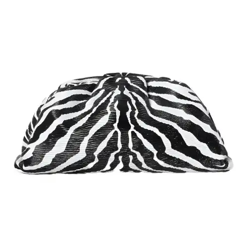 Bottega Veneta Sheepskin Handheld Cloud Bag Women's Black White