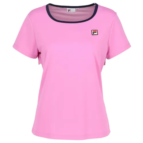 FILA Tennis Tops Women's Pink Square Collar Moderate
