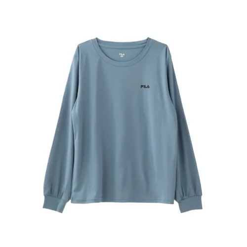 FILA Shirts Unisex Gray Blue Crew Neck Moderate Other