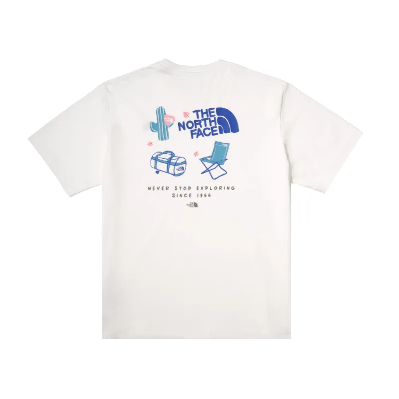THE NORTH FACE Quick Dry T Shirts Unisex Snow Peak White