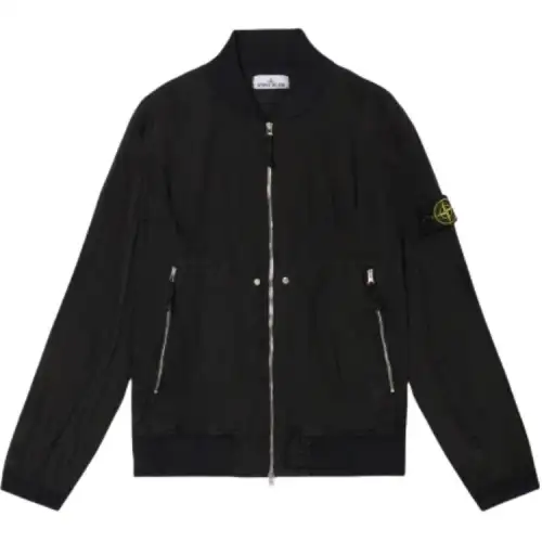 STONE ISLAND Compass Patch Zip Up Bomber Jacket