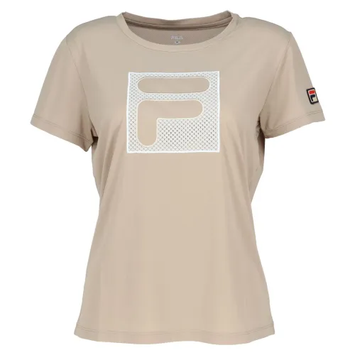 FILA Tennis Tops Women's Brown Crew Neck Moderate