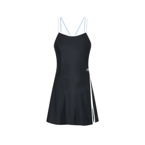 FILA Slip Dresses Women's Black Moderate Mid Length