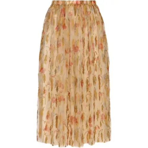 DIOR Casual Long Skirt Women's Orange
