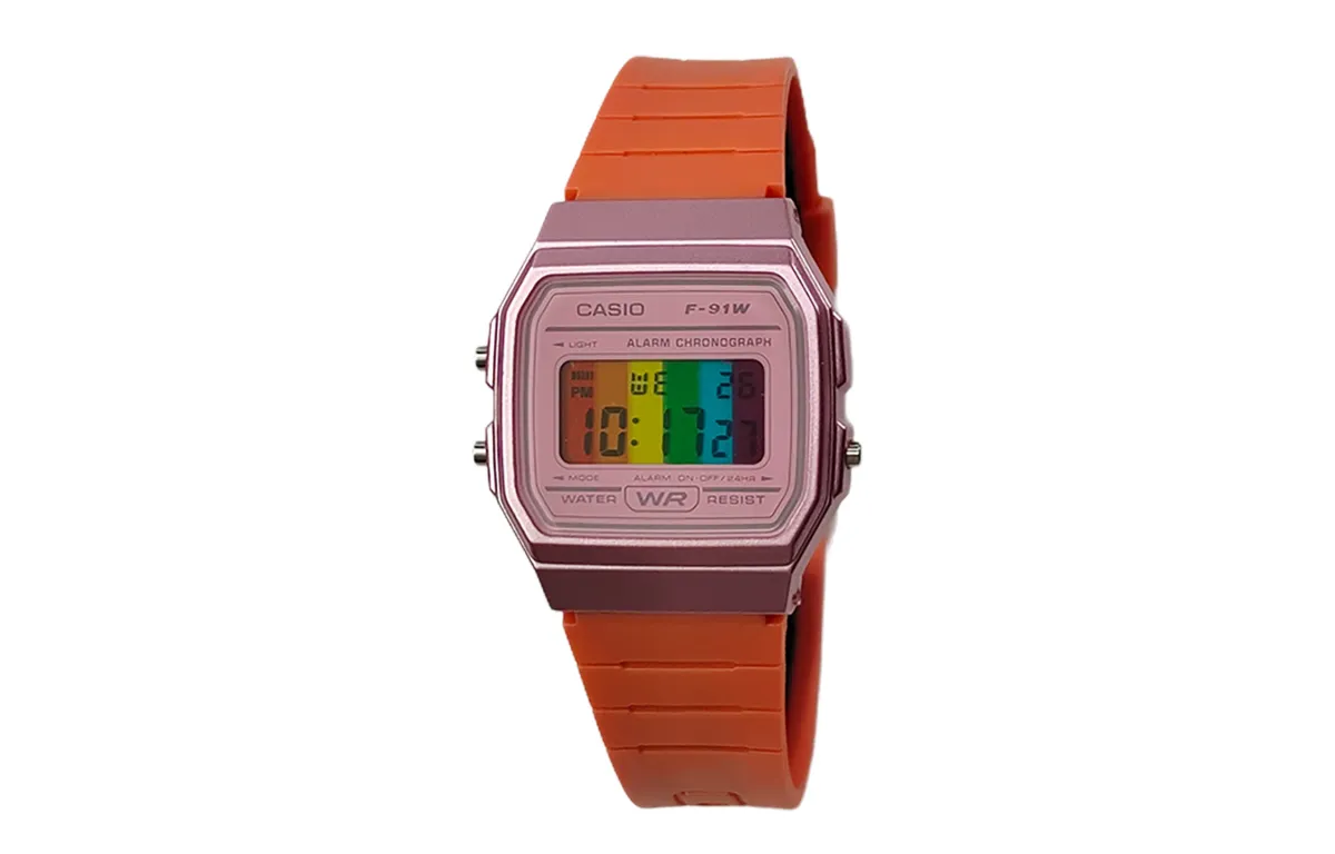 CASIO Custom Collection Quartz Movement Resin Strap Watch Men's Watches Multicolor Watch Dial