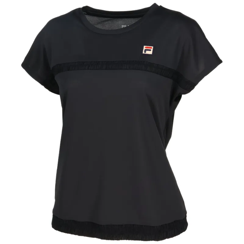 FILA Tennis Tops Women's Black Crew Neck Moderate