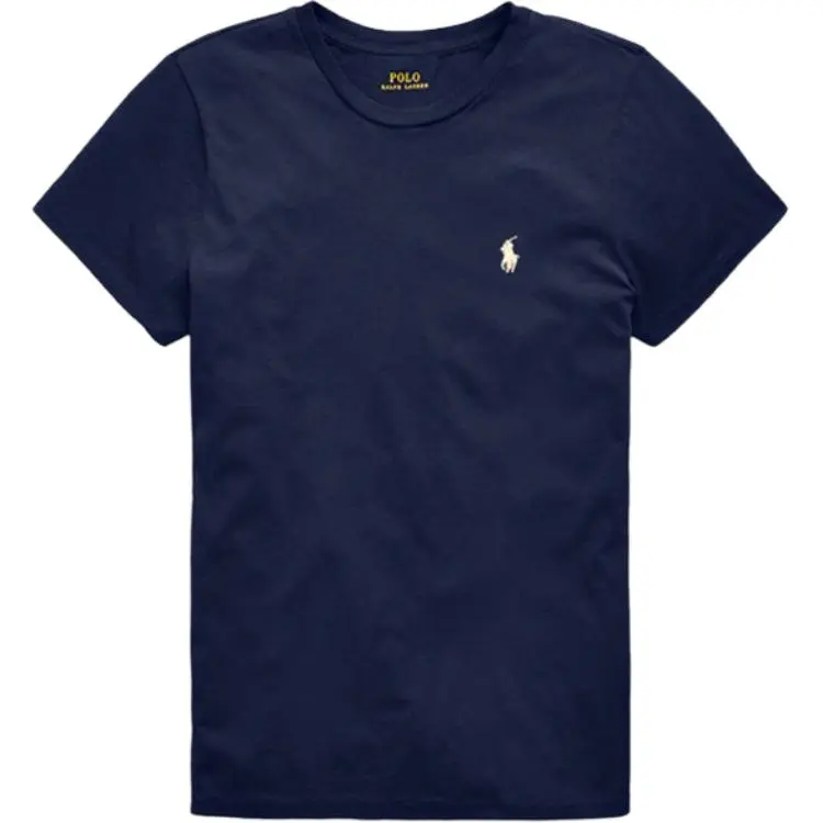 Polo Ralph Lauren SS24 T Shirt Women's Marine Blue & White Standard
