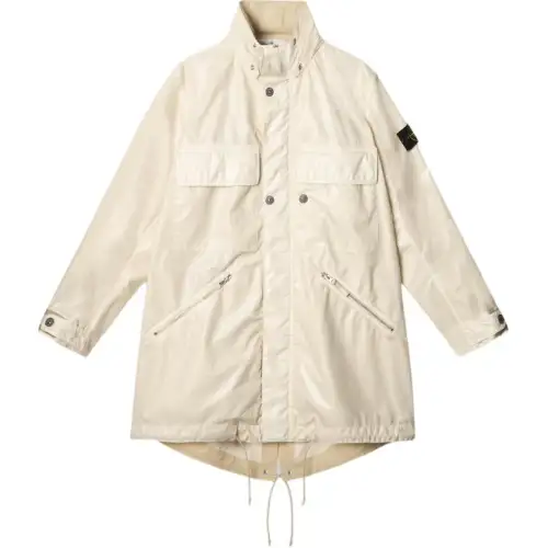 Stone Island logo-patch parka