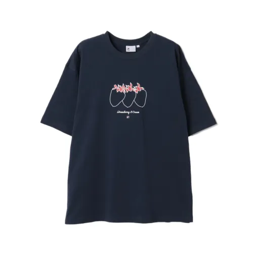 FILA Cream Strawberry T Shirt Unisex