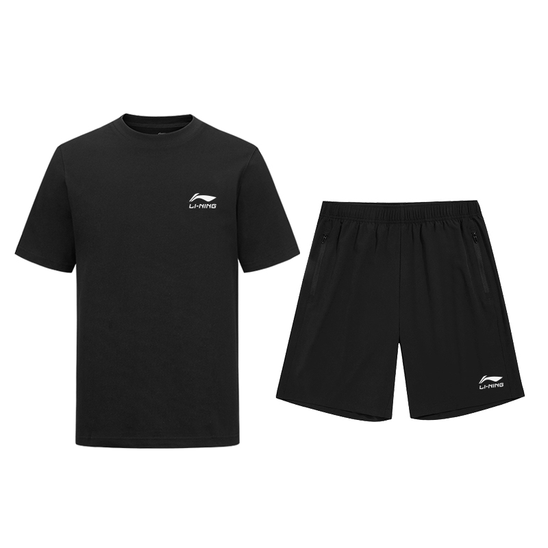 Li Ning Fitness Sets Men’s Crew Neck Moderate