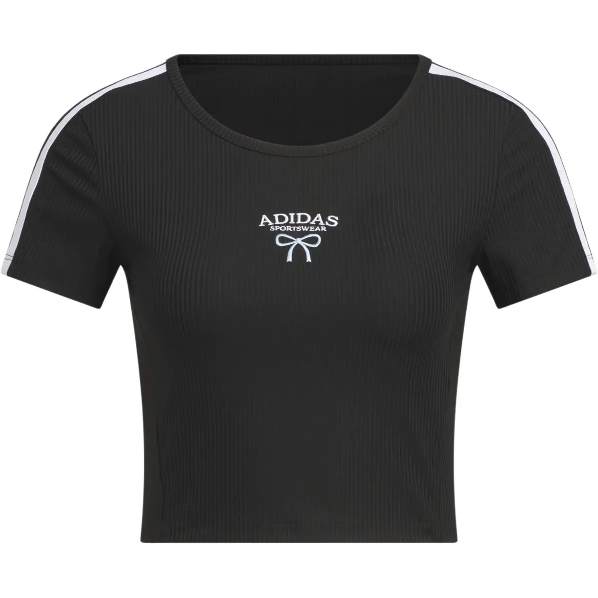 Adidas T-Shirts Women's Black Crew Neck Moderate