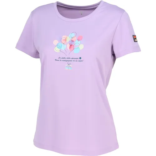 FILA Tennis Tops Women's Pink Crew Neck Moderate