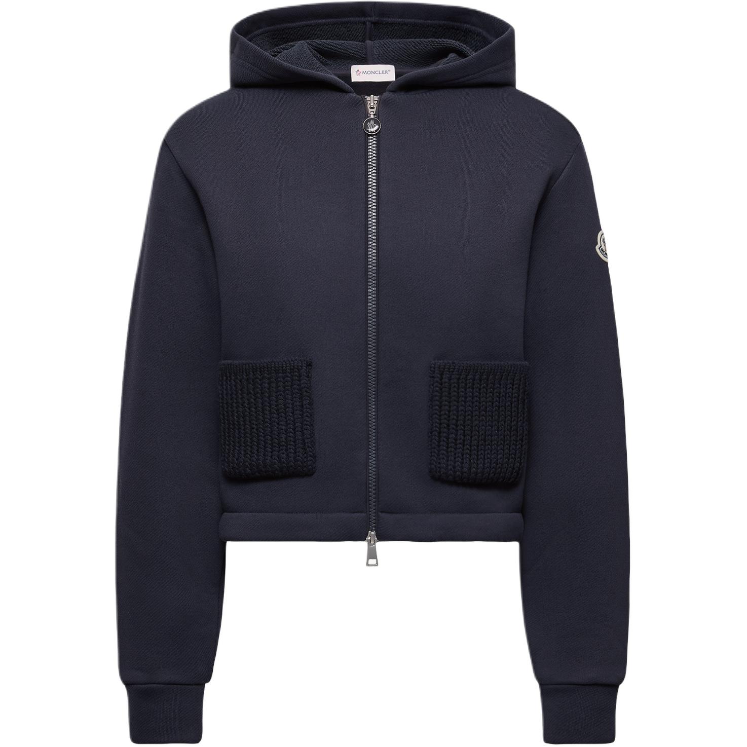 Женский свитшот Moncler Knit Details (черный)