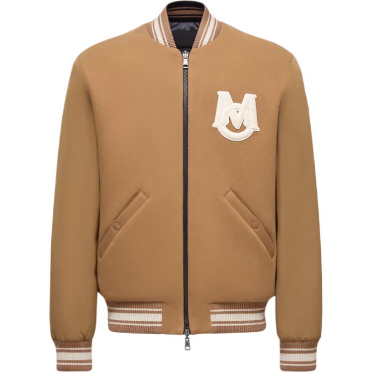 Мужская куртка Moncler Vennes Reversible Down Bomber Jacket (бежевая)