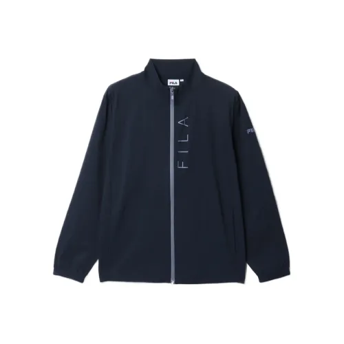 FILA Jackets Men's Blue Stand Collar Moderate Other