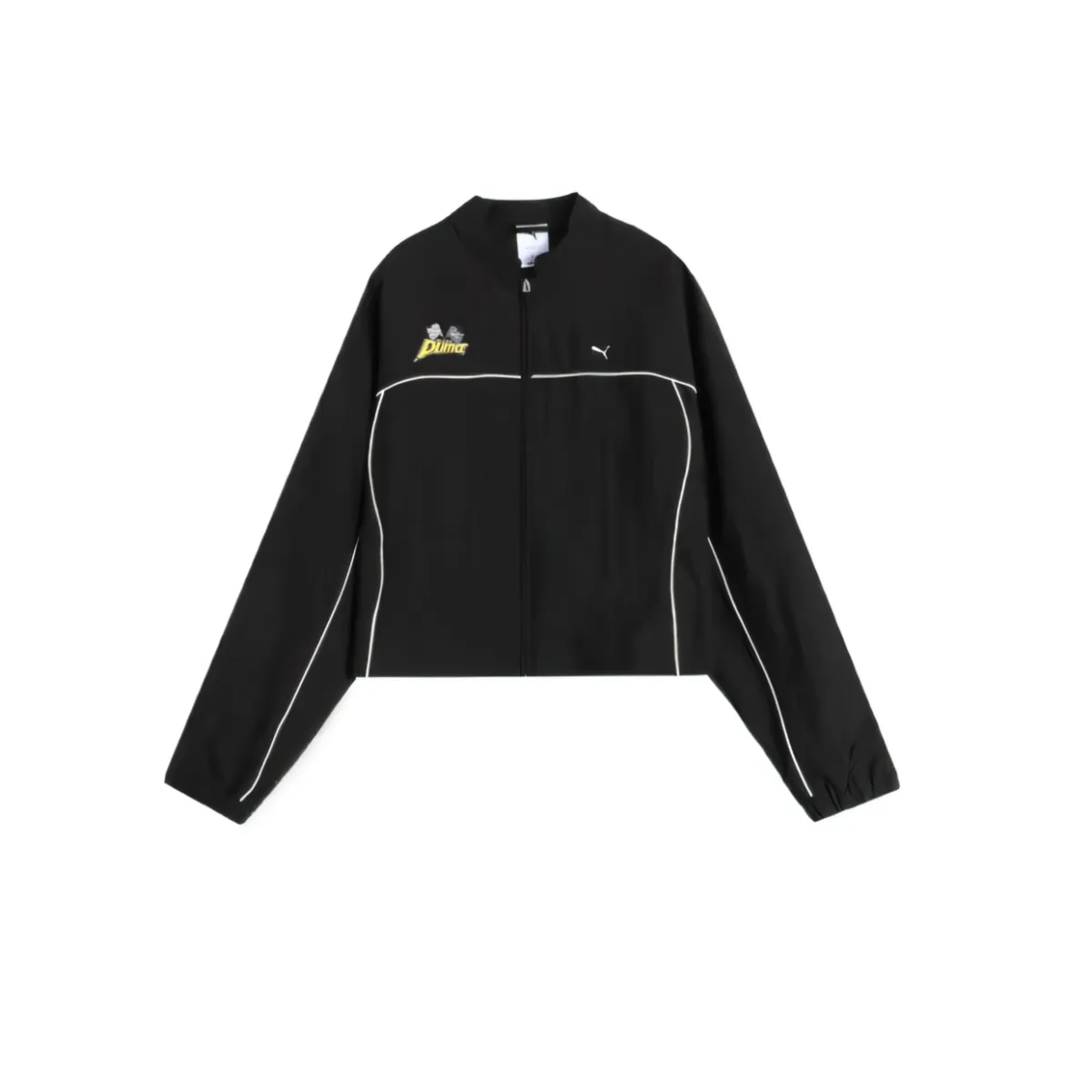 PUMA Jackets Women's Black Crew Neck Moderate Straight Fit