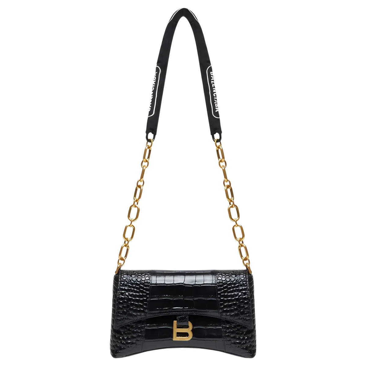 Balenciaga Downtown Cow Leather Crossbody Bags Extra Mini Women's Black