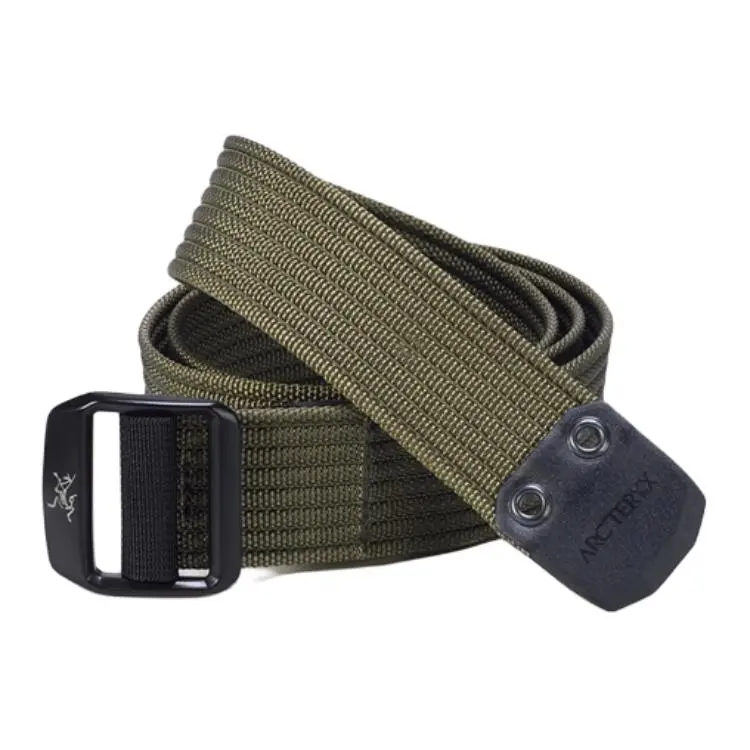Arc'teryx Nylon Metallic Polyester Belts Men's Vintage Green Width 3.8CM