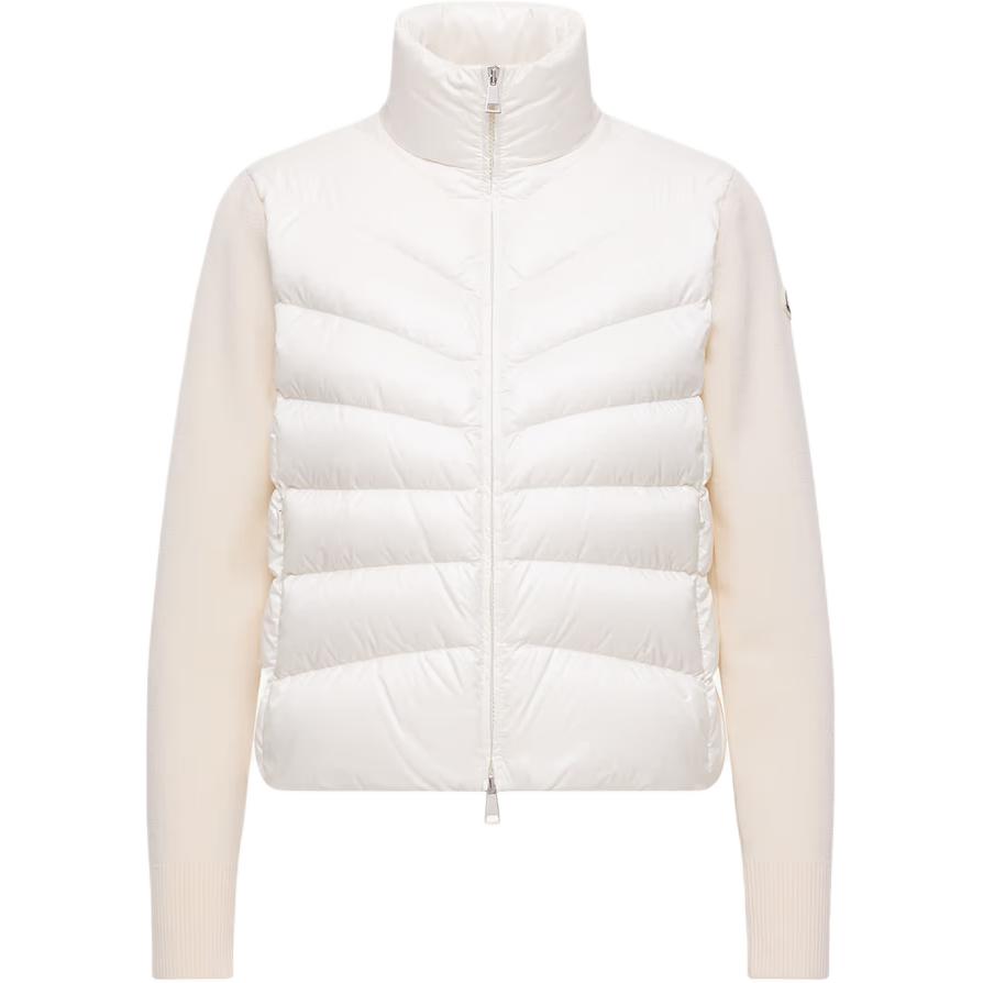 Женская куртка Moncler Padded Wool Cardigan (бежевая)