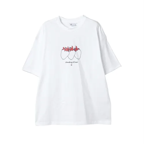 FILA T Shirts Unisex White Crew Neck Moderate
