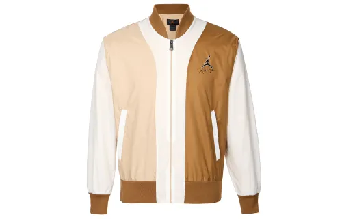 Jordan Flight MVP Contrast Logo Print Casual Jacket Men's Light British Brown