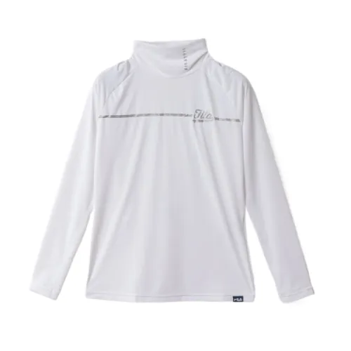 FILA Golf Shirts Women's White Half Turtleneck Moderate