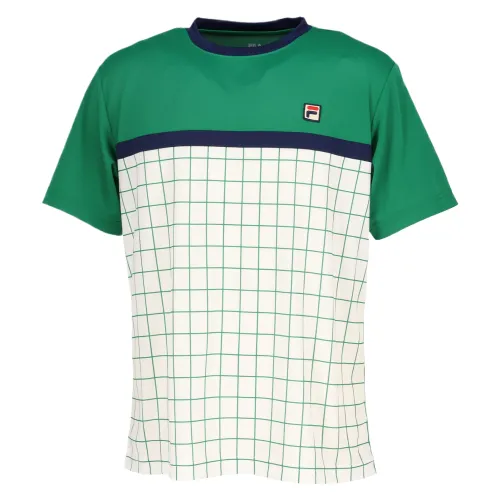 FILA Tennis Tops Men's Green Crew Neck Moderate
