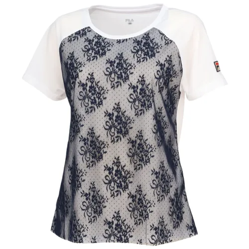FILA Tennis Tops Women's White Crew Neck Moderate