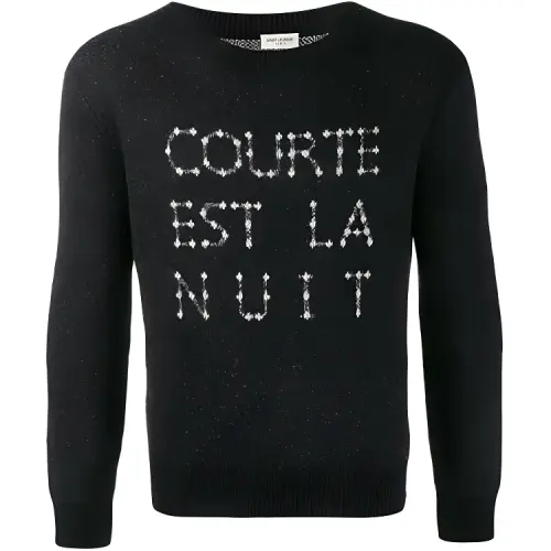 SAINT LAURENT Sweaters Men's Gray Crew Neck Moderate Other