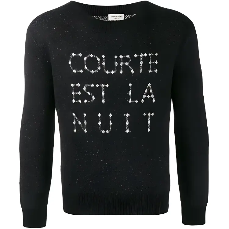SAINT LAURENT Sweaters Men's Gray Crew Neck Moderate Other