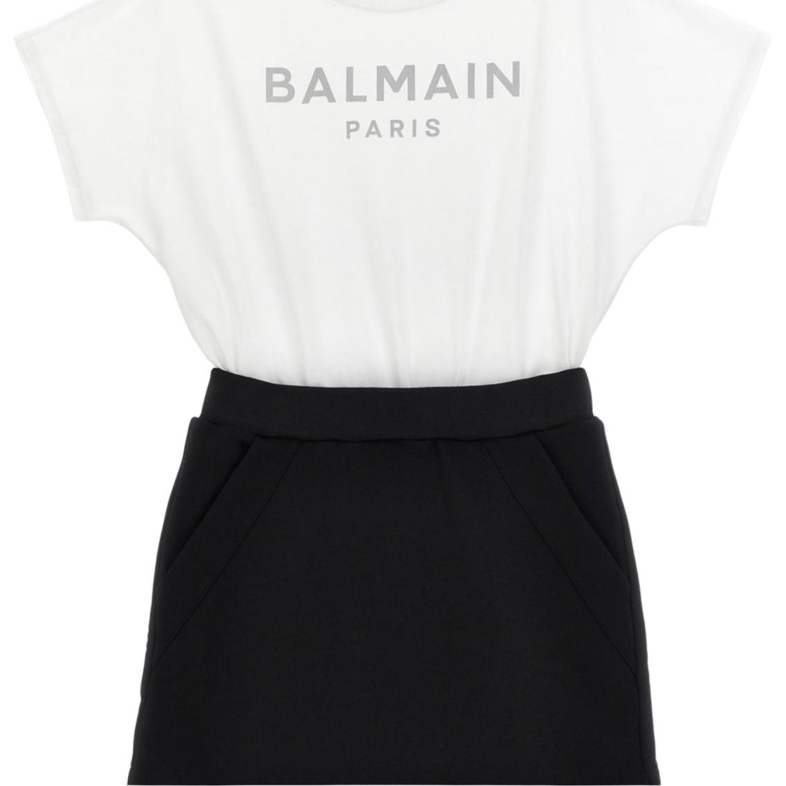 Женская футболка BALMAIN SS25 (черно-белая) — фото 3